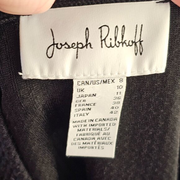 Joseph Ribkoff Brown Orange & Black Pleather Top Sz 8 - Picture 6 of 8